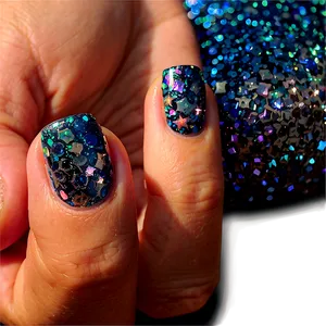 Glitter Acrylic Nails Looks PNG Eyv