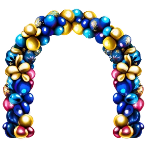 Glitter And Glam Balloon Arch PNG Qap19 PNG