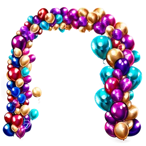 Glitter And Glam Balloon Arch PNG Qho60 PNG