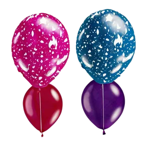 Glitter Balloons PNG Eql86