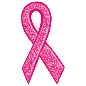 Glitter Breast Cancer Ribbon Png Xig85 PNG image