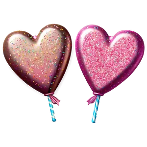 Glitter Candy Hearts PNG Pys17