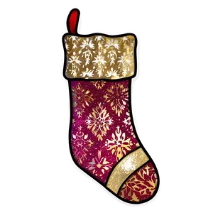 Glitter Christmas Stocking PNG 83