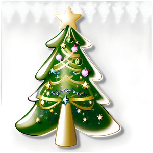 Glitter Christmas Tree Star Png 28 PNG image