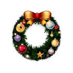 Glitter Christmas Wreath Png 46 PNG image