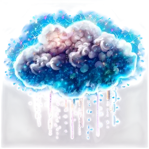 Glitter Cloud Fluffy PNG 05032024 PNG