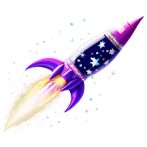 Glitter Firework Rocket PNG 06212024