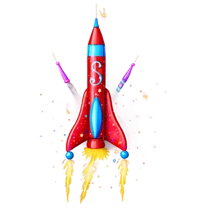 Glitter Firework Rocket PNG Xvh