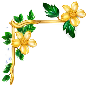 Glitter Flower Frame PNG Ajg PNG