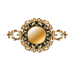 Glitter Gold Circle Frame Png 91 PNG image