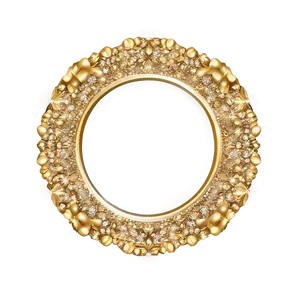 Glitter Gold Circle Frame PNG Xhc PNG