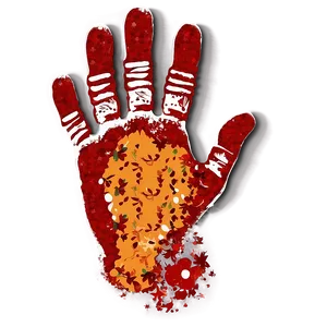 Glitter Handprint Graphic Png Qck PNG image