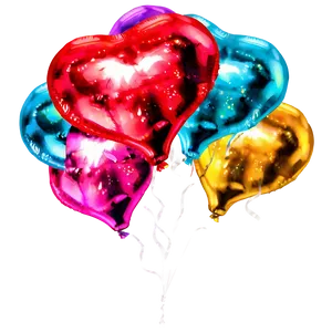 Glitter Heart Balloon Png 06212024 PNG image