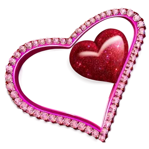 Glitter Heart Border PNG 70 PNG