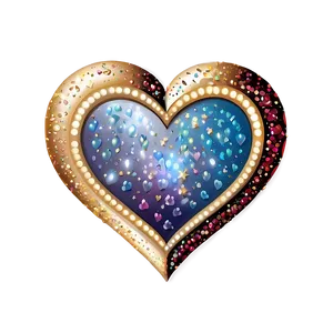 Glitter Heart Clipart Png Qql PNG image