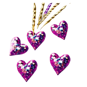Glitter Heart Confetti PNG 06272024 PNG