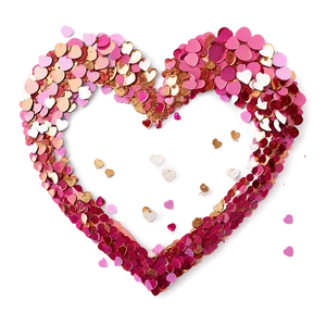 Glitter Heart Confetti PNG 06272024