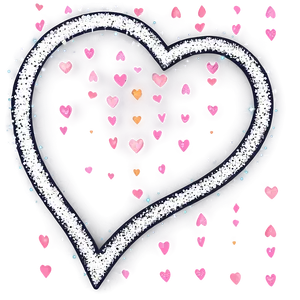 Glitter Heart Doodle PNG 28
