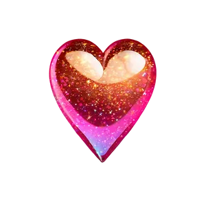 Glitter Heart Emoji Transparent Design 05042024 PNG