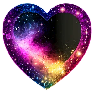 Glitter Heart Galaxy PNG Hto PNG