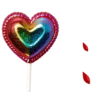 Glitter Heart Lollipop PNG Ghx85