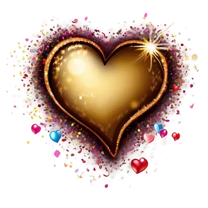 Glitter Heart Love PNG 46