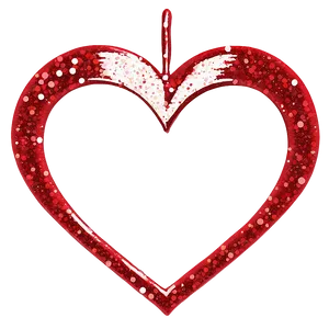 Glitter Heart Outline PNG 05252024