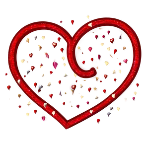 Glitter Heart Outline PNG 54
