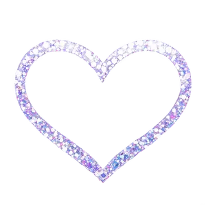 Glitter Heart Outline PNG Hpe
