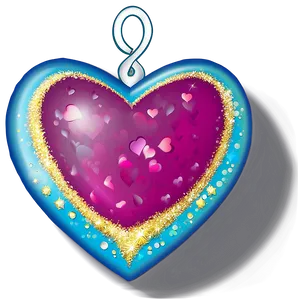 Glitter Heart Pattern PNG Kcj7 PNG