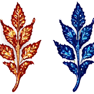 Glitter Leaves PNG 05042024