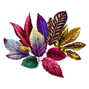 Glitter Leaves PNG Svb