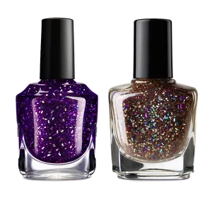 Glitter Nail Polish Bottle PNG 42