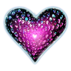 Glitter Neon Heart PNG Awl24 PNG
