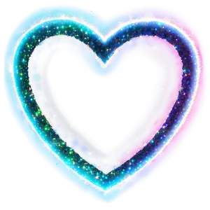 Glitter Neon Heart PNG Obc27 PNG