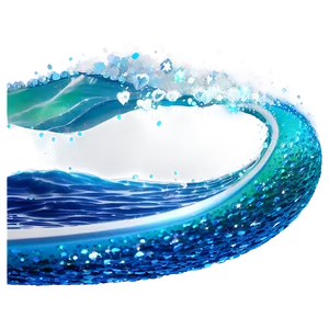 Glitter Ocean Wave PNG Xwy
