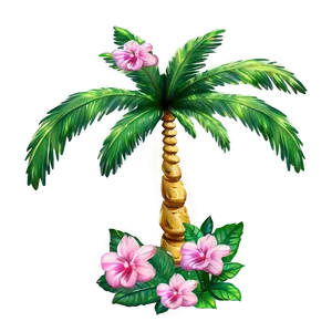 Glitter Palm Tree Emoji PNG Bfg73 PNG