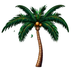 Glitter Palm Tree Emoji PNG Fec PNG