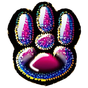 Glitter Paw Print PNG 05032024 PNG