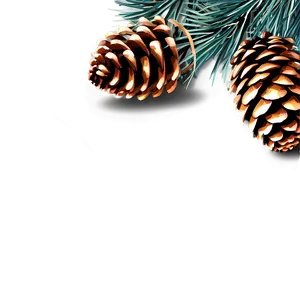 Glitter Pinecone Decoration PNG Rua