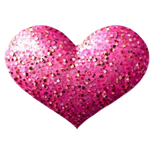 Glitter Pink Heart Art Png 05232024 PNG image