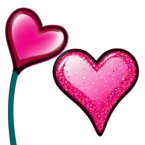 Glitter Pink Heart Art Png 05232024 PNG image
