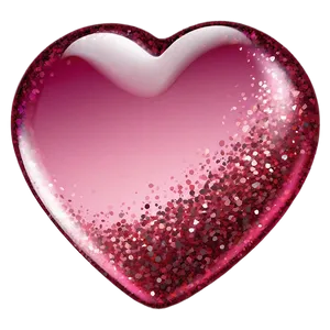 Glitter Pink Heart Emoji PNG Neb57