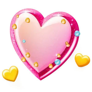 Glitter Pink Heart Emoji PNG Qje88