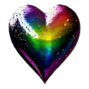 Glitter Rainbow Heart Png 06252024 PNG image