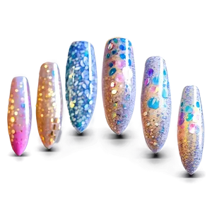 Glitter Single Acrylic Nail Png 06272024 PNG image