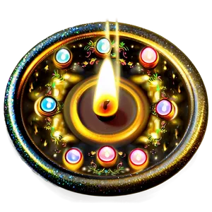 Glitter Sparkle Candle PNG 23