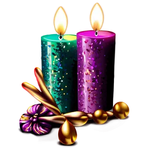 Glitter Sparkle Candle PNG Dvm
