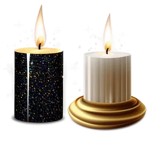 Glitter Sparkle Candle PNG Lbo73