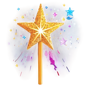 Glitter Star Wand Png 06132024 PNG image